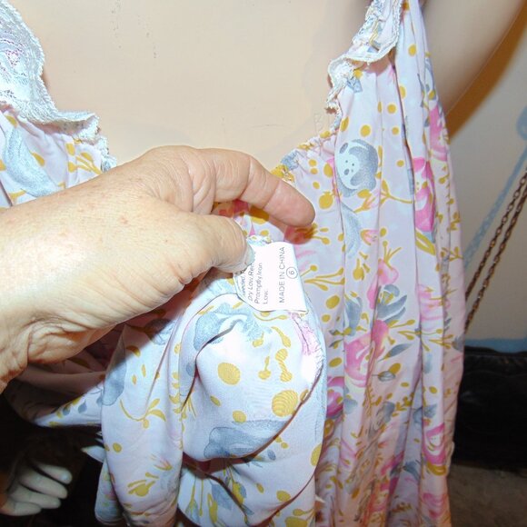 Studio 38 LA Floral Slip Dress Pink Coquette Prairie Cottagecore Mini 6 Medium - Picture 8 of 12